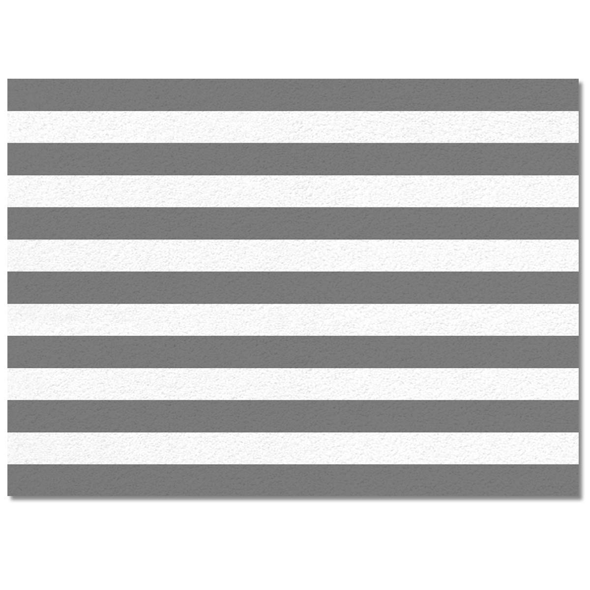 Non-Slip Striped Area Rug 2' x 3' - Waterproof Indoor Floor Mat, Anti-Fatigue Comfort Carpet in Gray & White | Perfect for Living Room, Bedroom, Office & Entryway