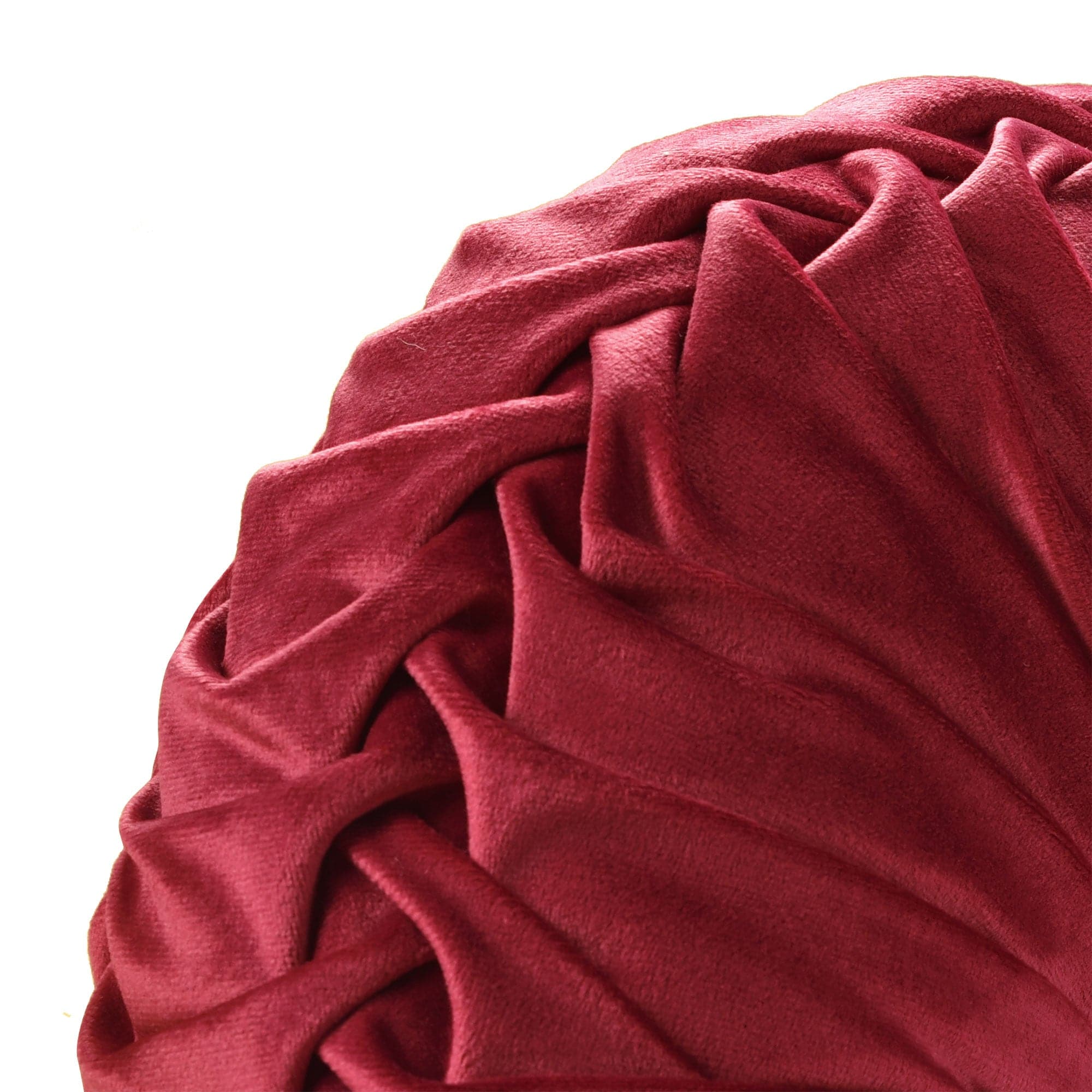 Round Pleated Soft Velvet Throw Pillow - Elegant Home Decor for Sofa, Bed & Couch - Cozy Accent Pillow for Living Room, Bedroom & Nursery