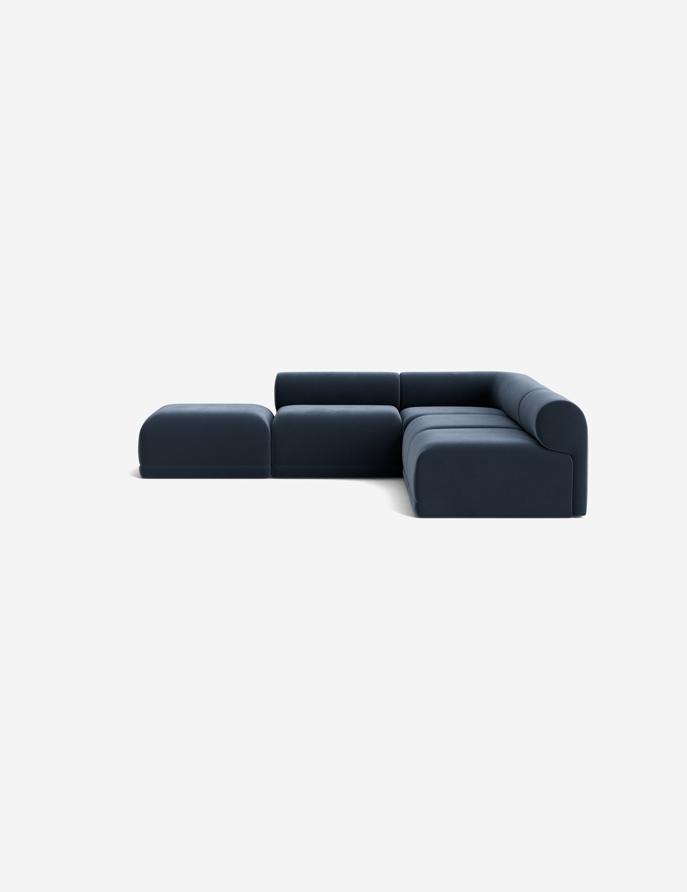 Modern Carson Sectional Sofa with Ottoman - Comfortable L-Shaped Couch for Living Room, Family Room & Home Theater - Perfect for Relaxing, Entertaining & Movie Nights