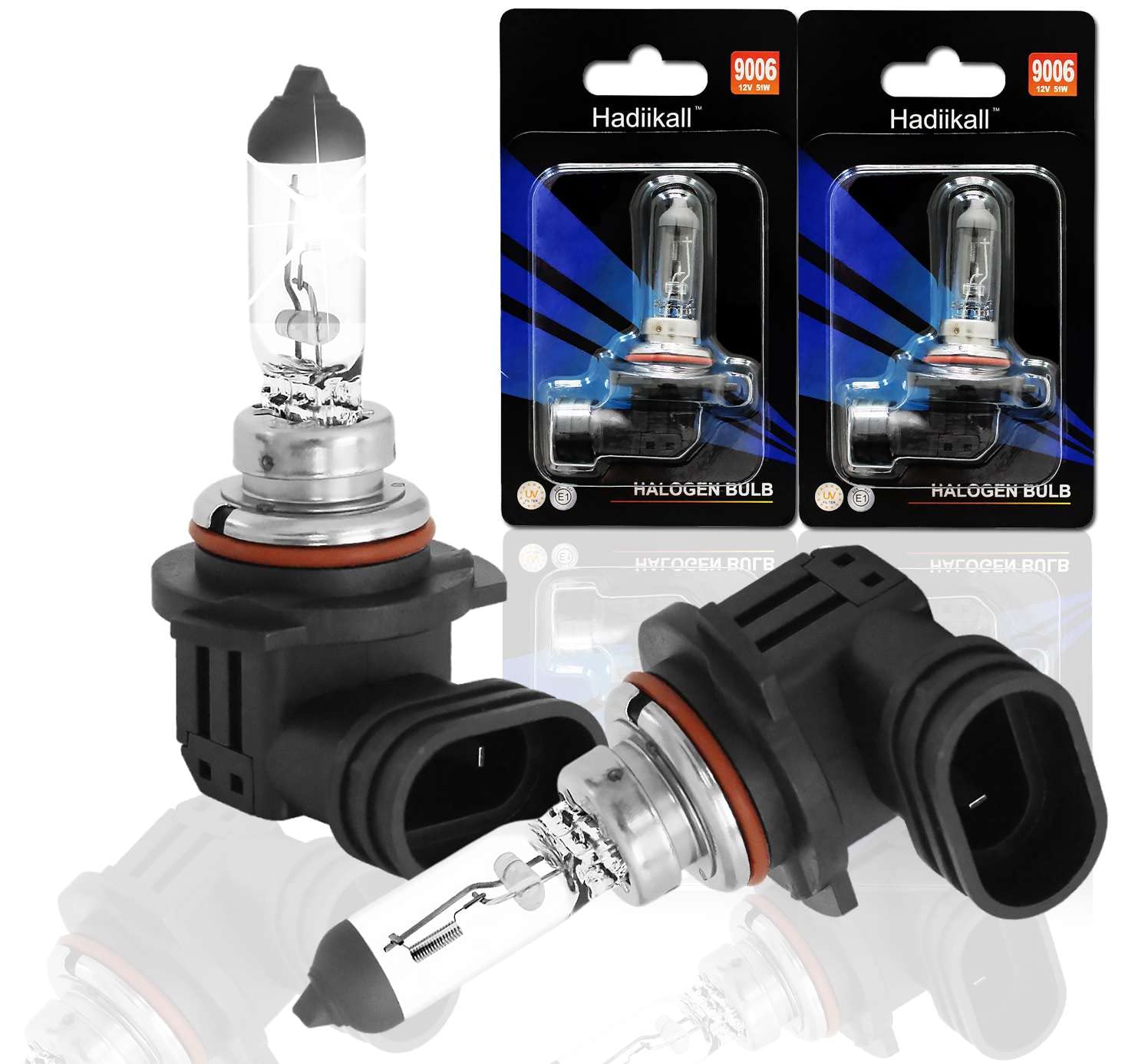 9006 HB4 Halogen Headlight Bulbs - 2 Pack Low Beam & Fog Light Replacement - 12V 51W High Performance Bulbs with 150% Brighter Light - Perfect for Cars, Trucks & SUVs - Ideal for Night Driving & Foggy Conditions
