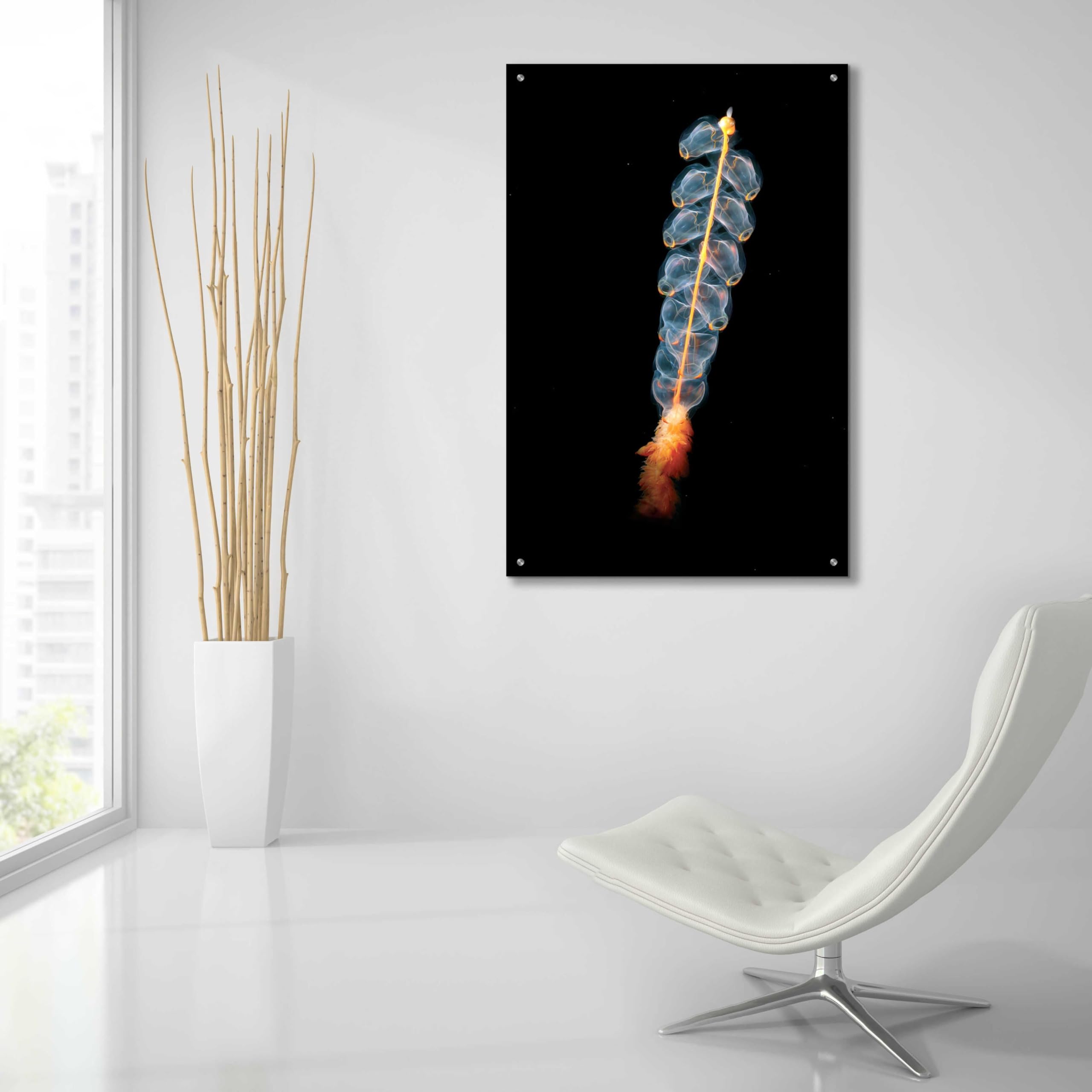 Epic Art 'Deep Sea Rocket' Acrylic Glass Wall Art - 24x36 Inches Modern Ocean Themed Painting for Living Room, Bedroom & Office Decor