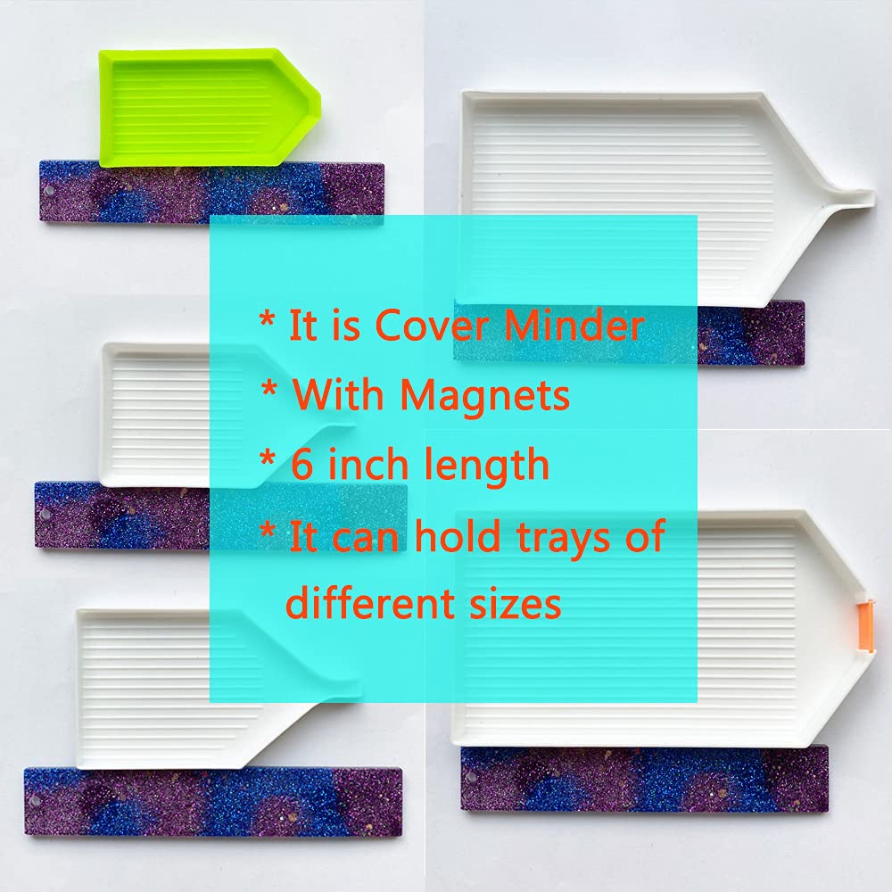 5D Diamond Painting Cover Minder & Draft Table Tray Holder - Purple Blue Drill Saver for DIY Art Projects | Perfect for Crafting, Home Decor & Gift Making