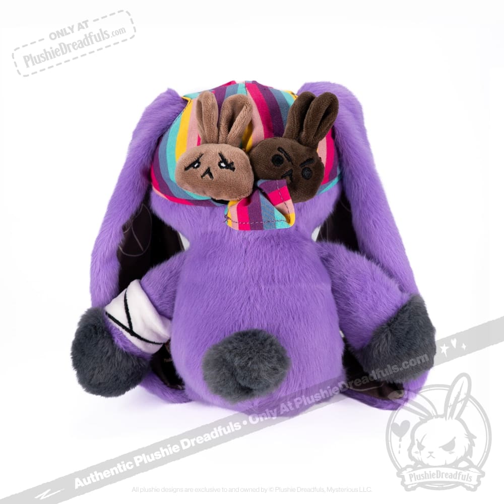 Plushie Dreadfuls Cancer Warrior Rabbit - Soft Stuffed Animal Toy for Comfort & Support | Chemo Gift, Hospital Companion, Emotional Support Plush