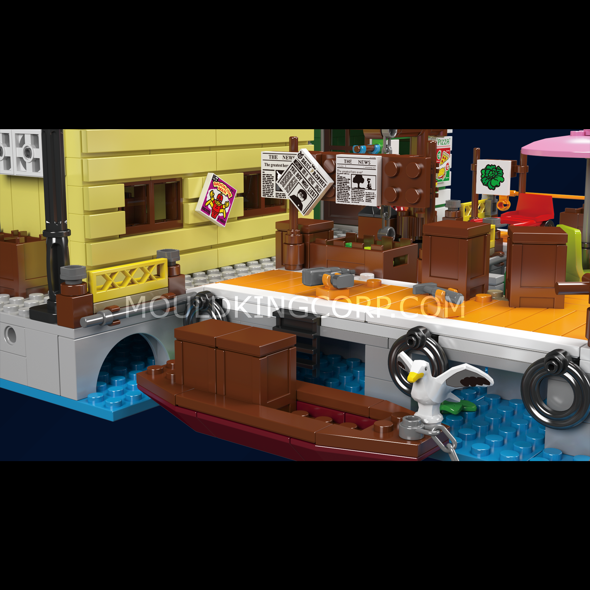 Mould King 10109 Dockside Loading and Unloading Building Block Set - 821 PCS Construction Toy for Kids & Adults | Perfect for Creative Play, STEM Learning, and Collectors Display