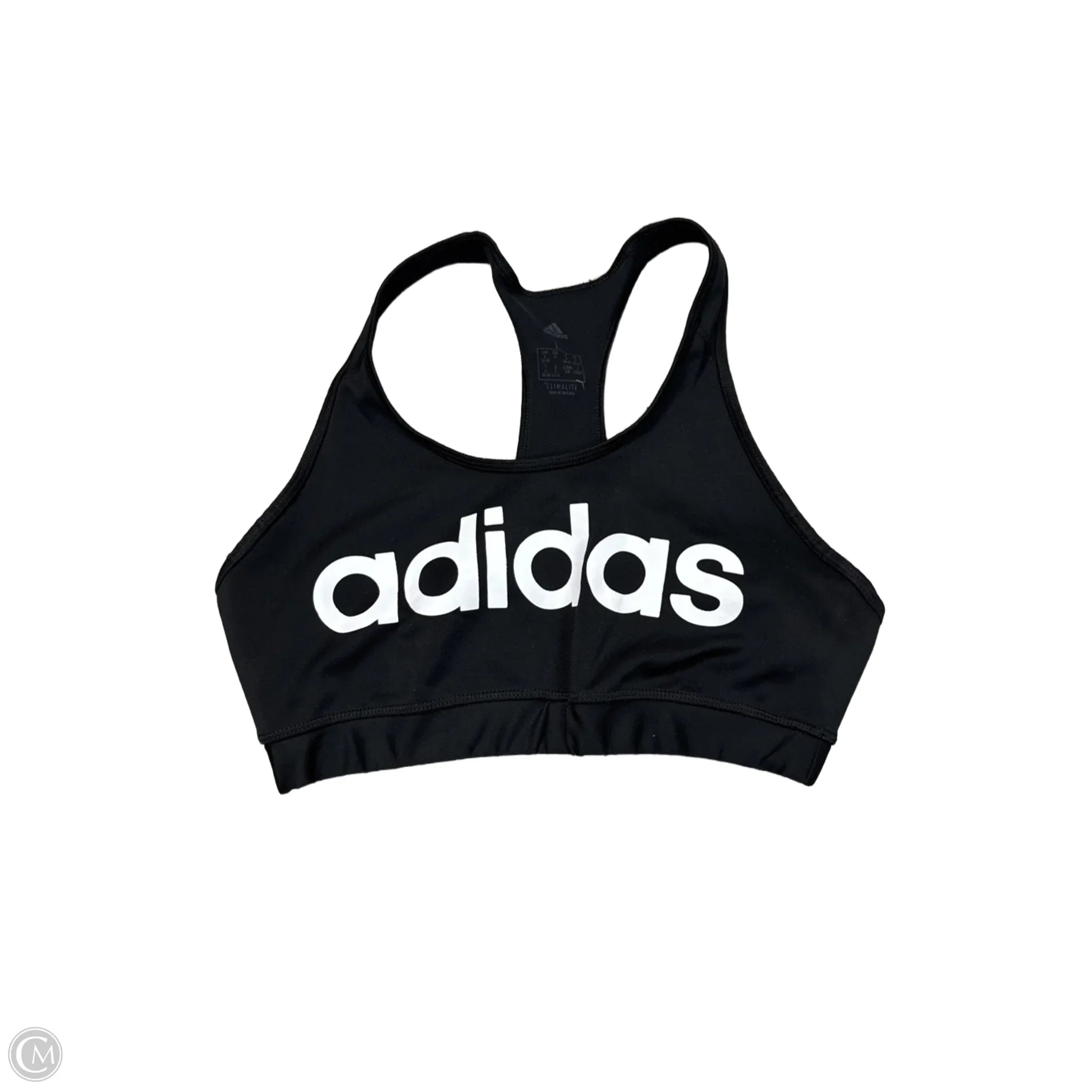 Adidas Women's Black Athletic Sports Bra - Large Size - High Support for Running, Yoga & Gym Workouts