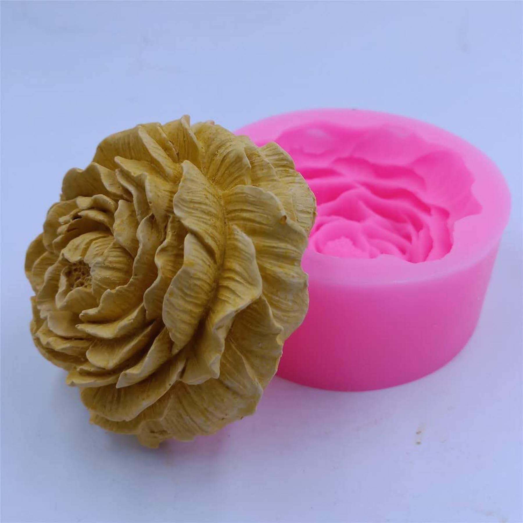 3D Peony Flower Silicone Mold for DIY Soap, Candle & Resin Crafts - Handmade Soap Molds, Candle Making Molds, Art Supplies for Home Decor & Wedding Favors