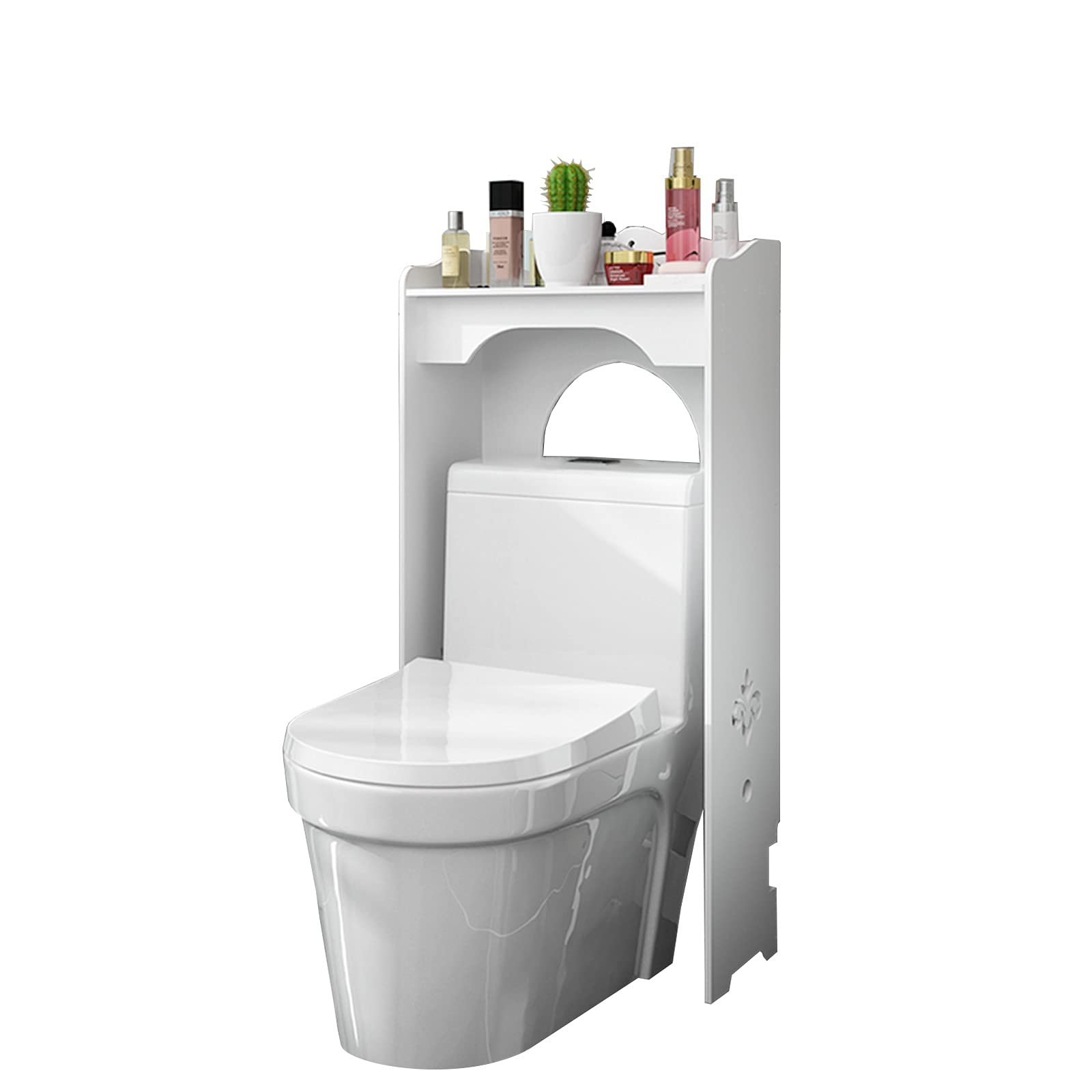 Wooden Over-The-Toilet Storage Shelf - Bathroom Space Saver Organizer for Small Bathrooms