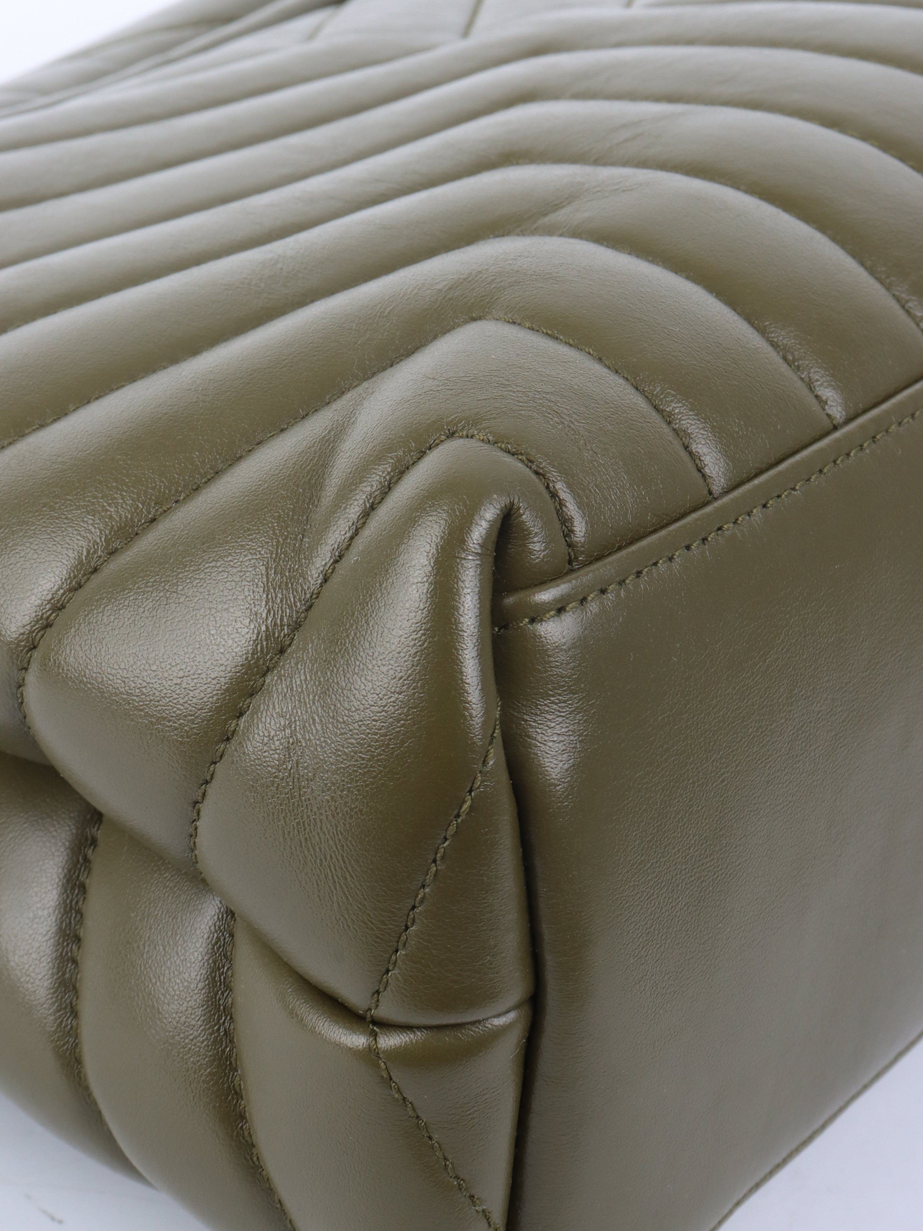 Saint Laurent Khaki Medium Loulou Bag - Luxury Designer Shoulder Bag for Women | Perfect for Work, Travel & Evening Events