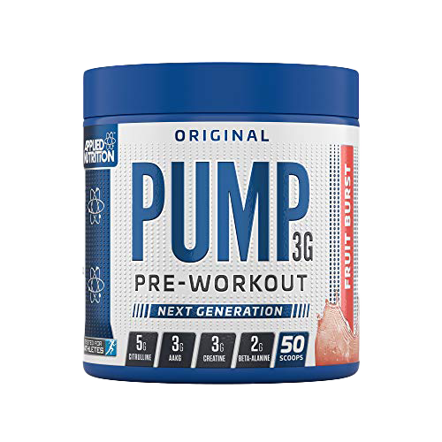 Applied Nutrition PUMP 3G Pre Workout Powder 375g - Caffeine Boost for Enhanced Focus, Energy & Gym Performance | Pre-Workout Supplement for Men & Women | Ideal for Weightlifting, CrossFit & Bodybuilding