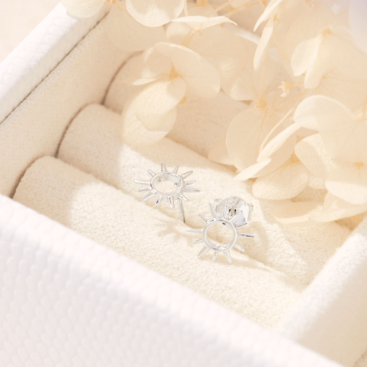 Open Sunshine Stud Earrings for Women - Dainty Gold Plated Flower Studs - Perfect for Everyday Wear, Parties & Gifts