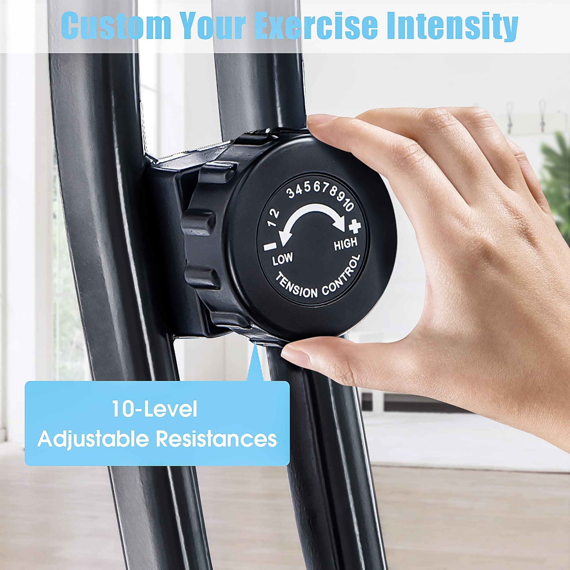Merax 2-in-1 Folding Exercise Bike - 16-Level Magnetic Resistance Recumbent & Upright Indoor Cycling Bike for Home Workouts | Compact Stationary Fitness Bike for Cardio Training & Weight Loss