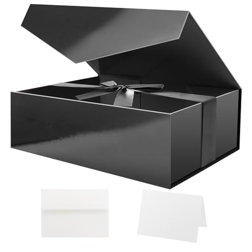 Black-Side Ribbon-11.5x8.1x3.8 Inches-Pack of 1
