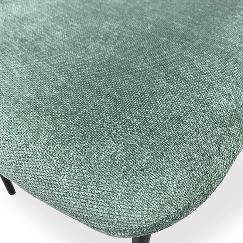 KELBY Modern Arm Chair - Jade Green & Black Upholstered Accent Chair for Living Room, Bedroom, or Office - Comfortable Lounge Seating with Sturdy Metal Legs