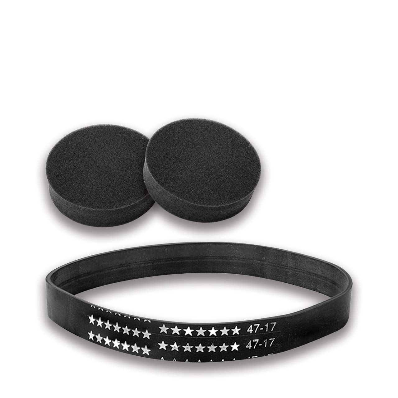 Vacmaster 2 Premium Foam Filters & 1 Vacuum Belt Replacement Kit - Compatible with Vacmaster UC0101 Upright Vacuum Cleaner - Ideal for Home Cleaning, Pet Hair Removal, and Allergen Reduction