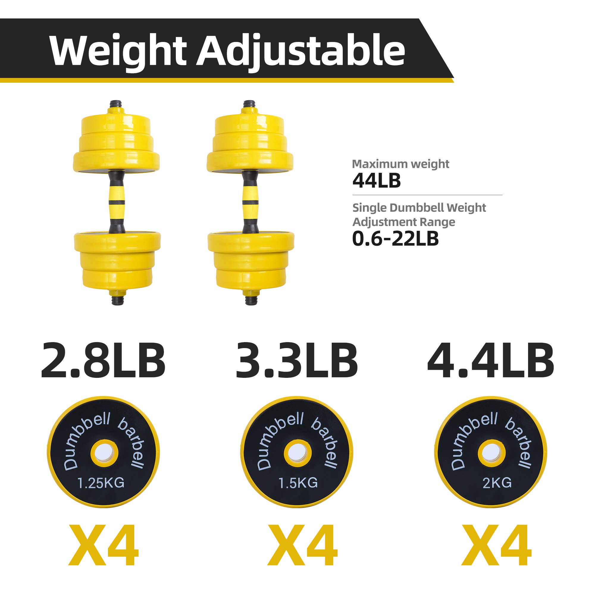 Premium Adjustable Dumbbell Set 20-40-50-70LB 3-in-1 with Non-Slip Grip - Home Gym Strength Training Equipment for Men & Women - Perfect for Weightlifting, CrossFit, and Full-Body Workouts