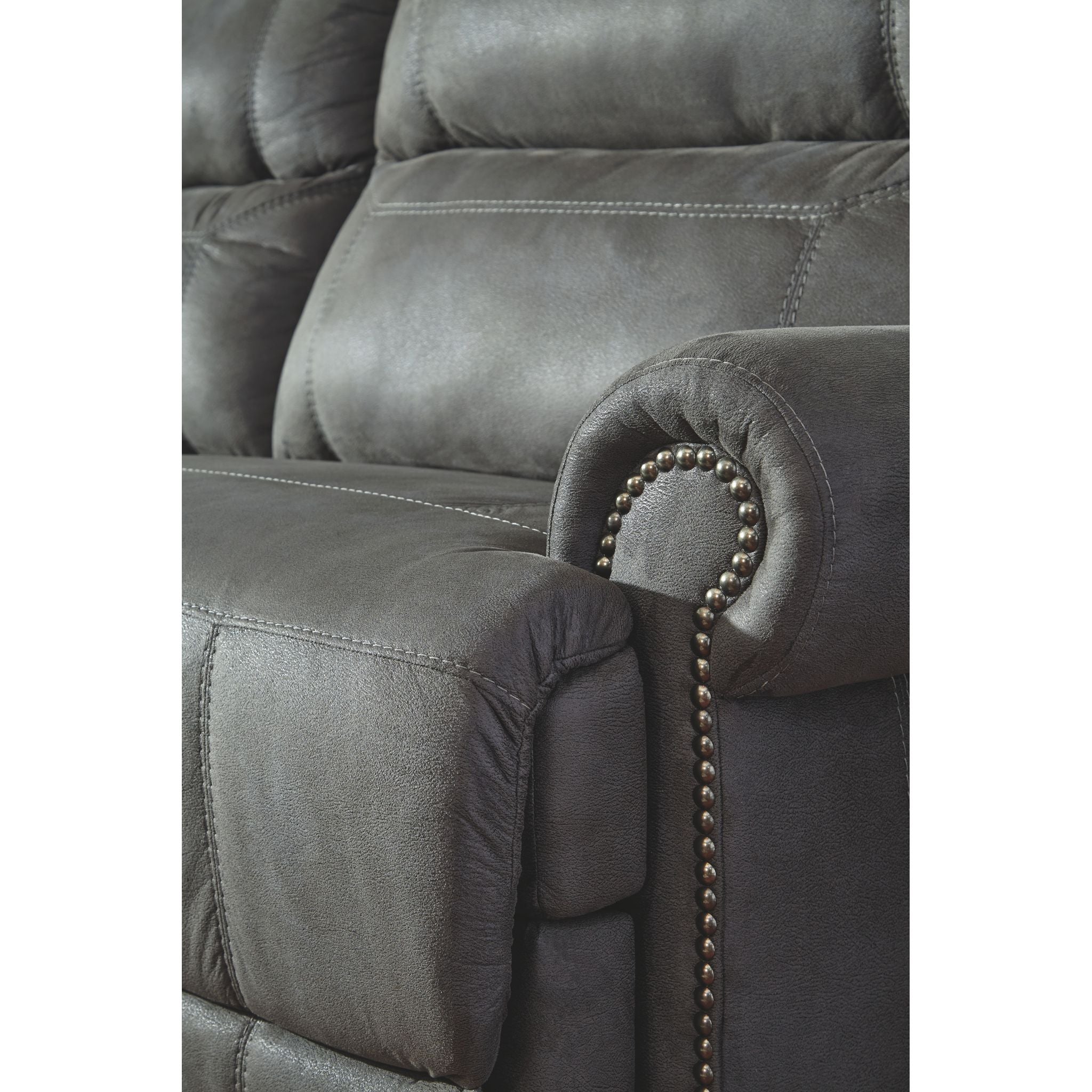 Stylish Austere Reclining Sofa in Gray - Modern Comfort for Living Room, Home Theater & Lounge Spaces