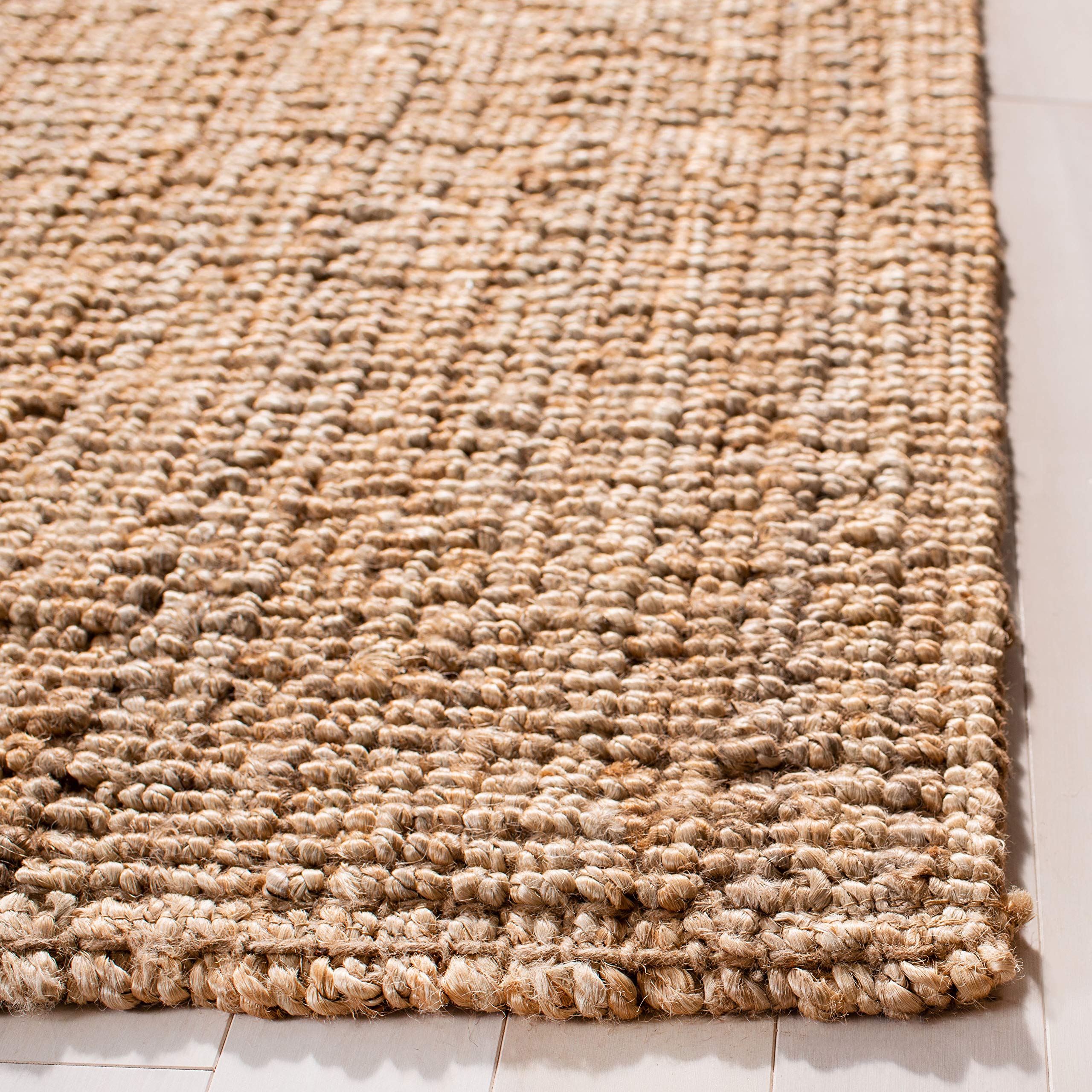 SAFAVIEH Handmade Jute Area Rug 6' x 9' - Natural Fiber Farmhouse Rug in Beige (NFB119B) for Living Room, Bedroom & High Traffic Areas | Eco-Friendly Home Decor for Cozy Spaces