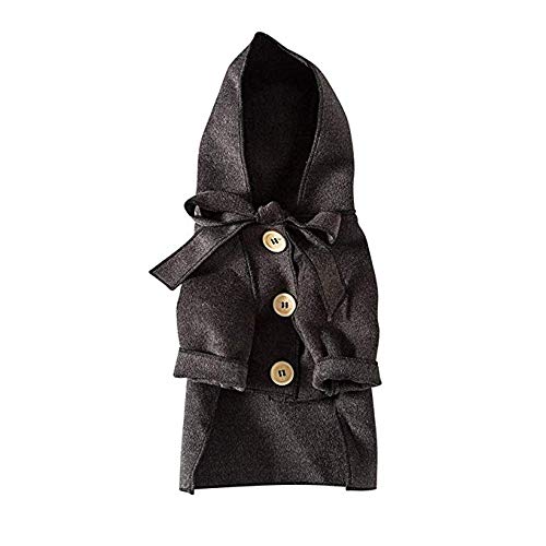Small Dog Winter Coat - Warm Hooded Jacket & Snowsuit for Small to Medium Dogs | Windproof Puppy Apparel for Cold Weather - Black, Large Size | Perfect for Outdoor Walks & Winter Adventures