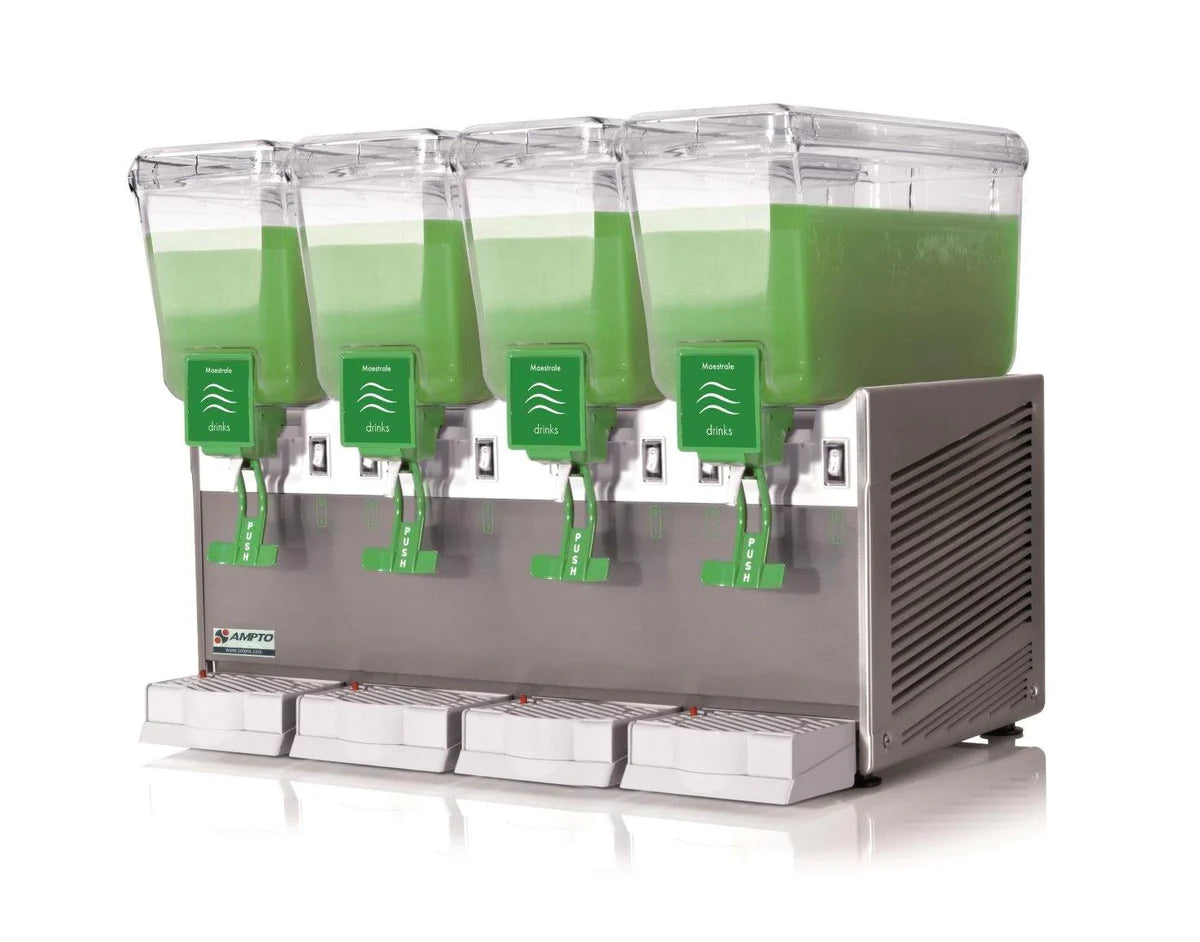 AMTPO Commercial Beverage Dispenser with 4 Tanks (3 Gallons Each) - NSF/UL Certified C1456 - Perfect for Restaurants, Cafes, and Catering Events