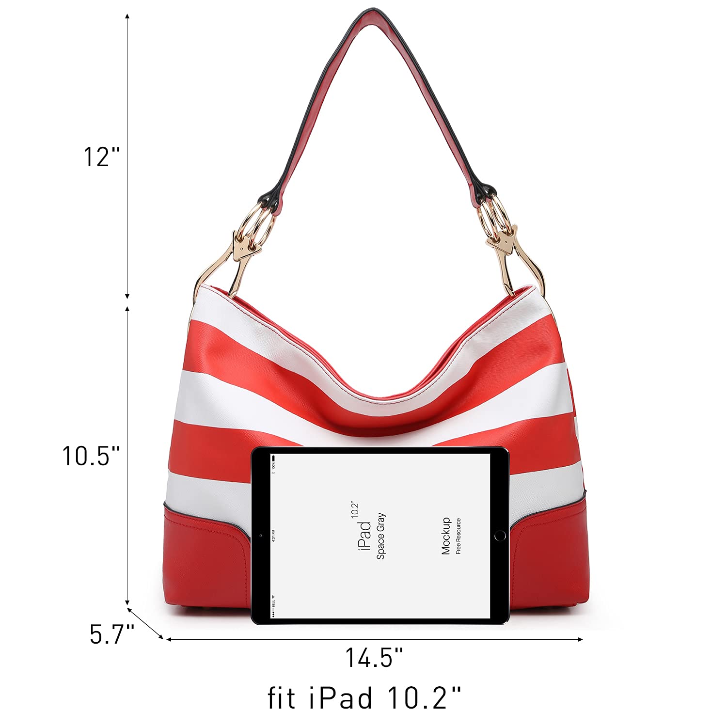 Dasein Women's Hobo Purse - Soft PU Leather Slouchy Shoulder Bag & Top Handle Tote - Perfect for Work, Travel & Everyday Use