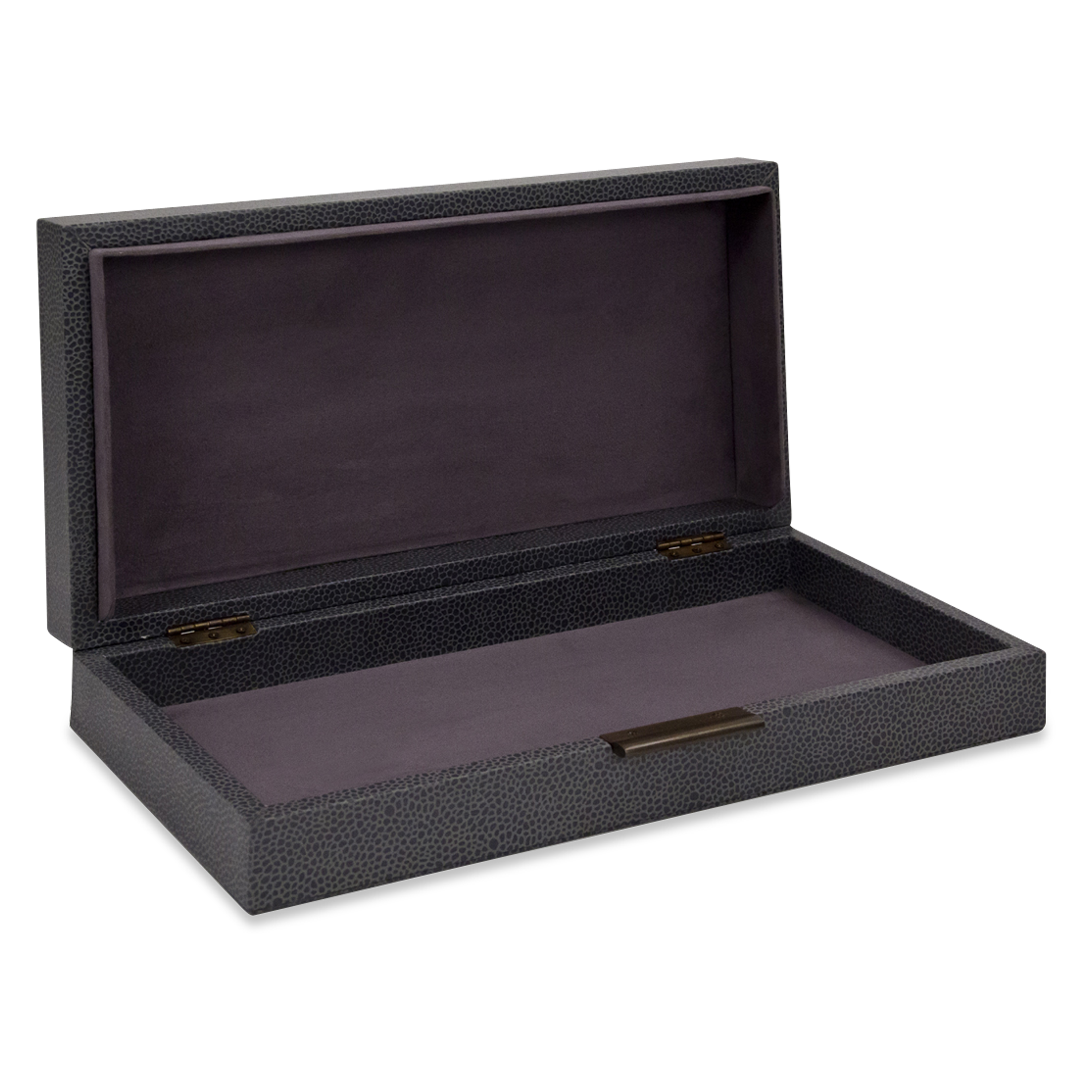 Genuine Leather Jewelry Box with Soft Lining - Elegant Blue Storage Case for Rings, Necklaces & Accessories | Perfect for Travel, Home & Gift Giving