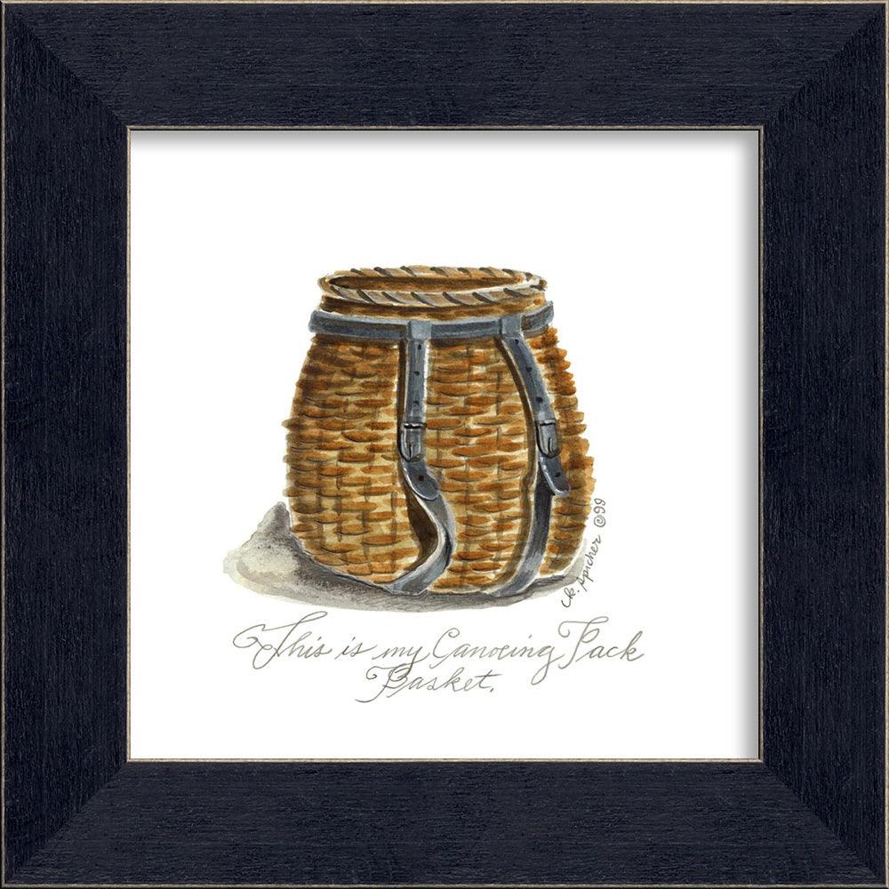 Spicher and Company Canoeing Pack Basket Wall Art - Handmade Rustic Decor for Cabin, Lodge & Outdoor Enthusiasts