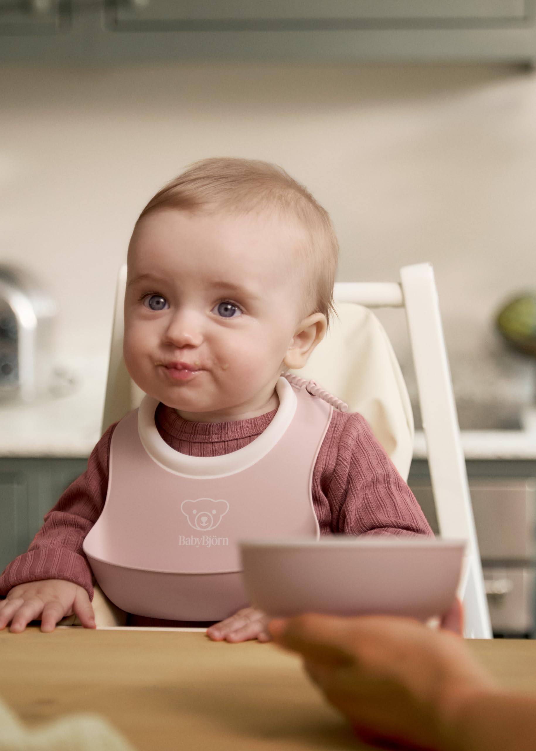 BabyBjörn Baby Bowl Set of 2 - BPA-Free Toddler Feeding Bowls with Non-Slip Base | Powder Pink | Perfect for Baby-Led Weaning, Snacks & Mealtime (Ideal for 6+ Months)