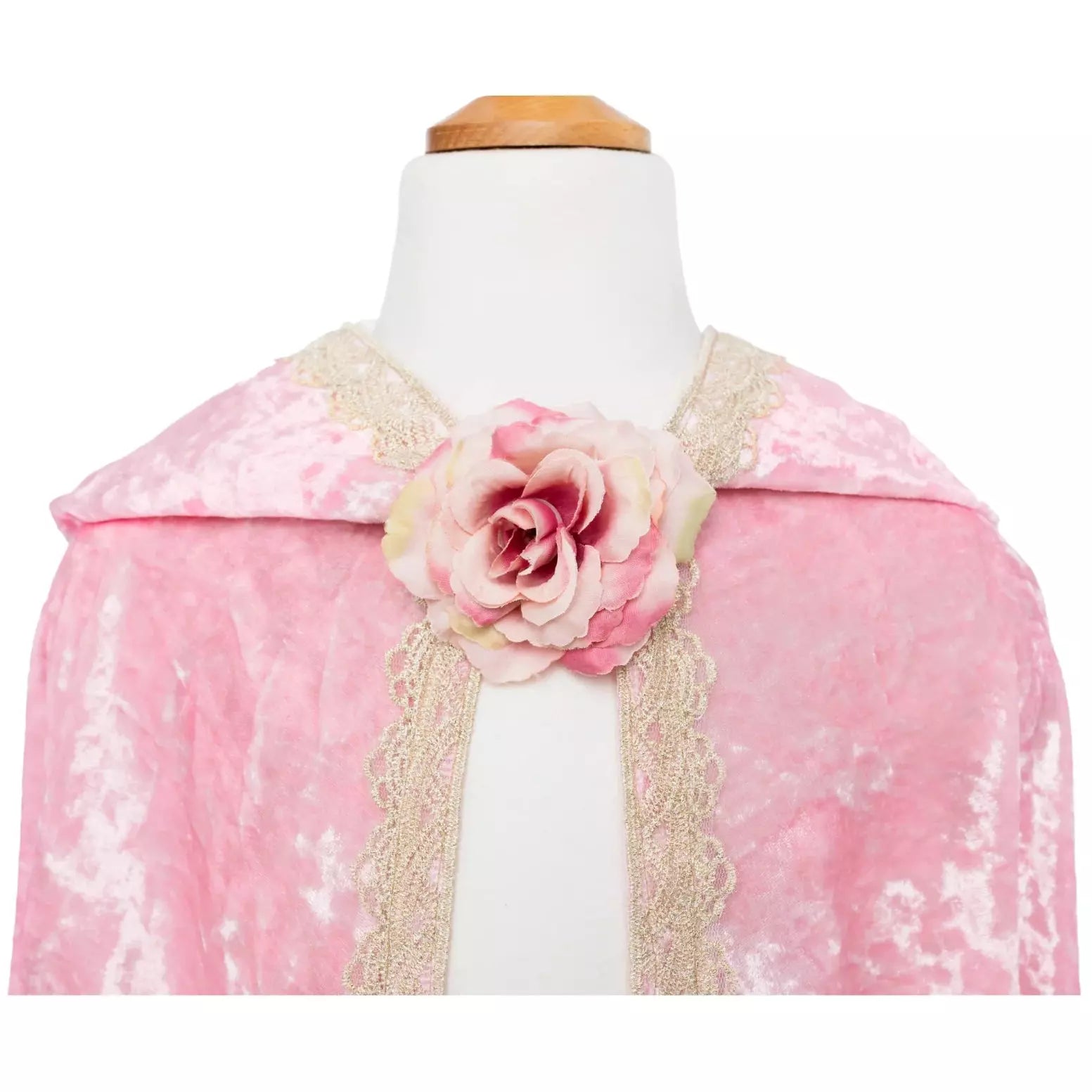 Deluxe Pink Rose Princess Cape - Elegant Costume Accessory for Girls' Dress-Up, Halloween & Birthday Parties | Perfect for Fairy Tale Play, Photo Shoots & Special Events