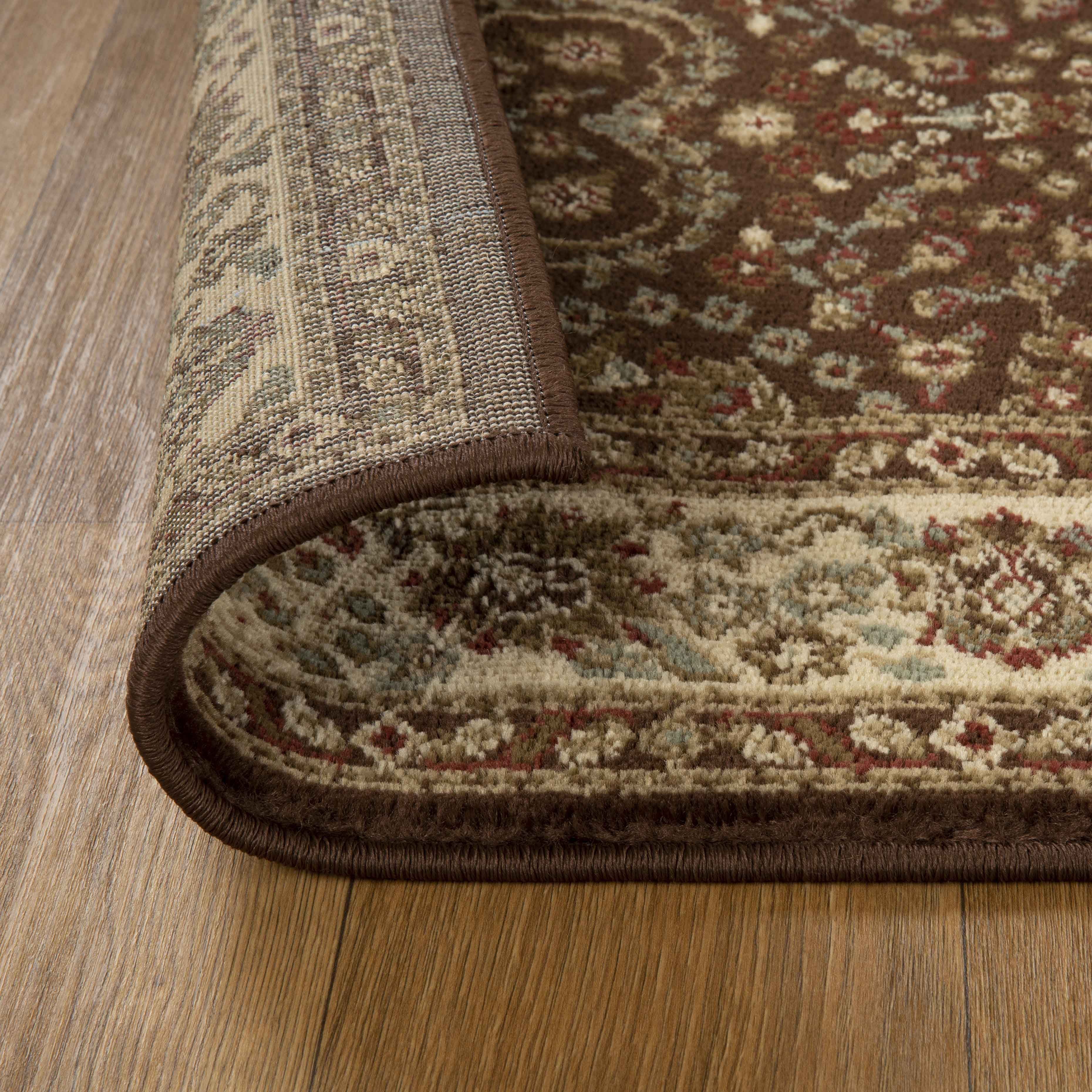 Traditional Oriental Floral Scroll Indoor Area Rug - Non-Slip Living Room Carpet, Bedroom Runner Rug for Home Decor | Perfect for Hallways, Entryways & Cozy Spaces