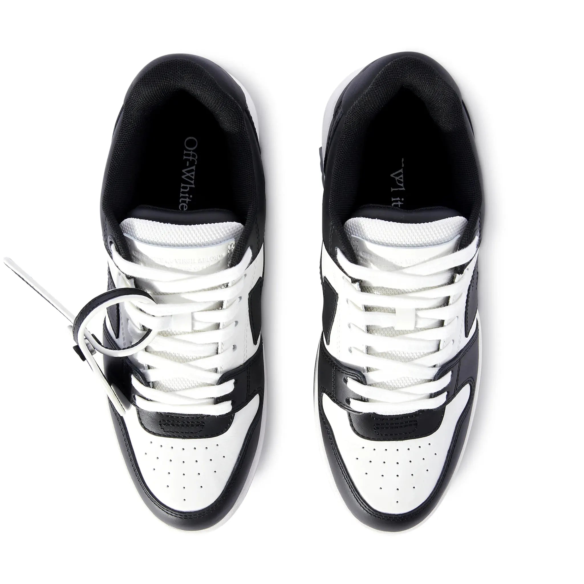 Off White Out Of Office Black & White Sneakers for Men & Women - Stylish Casual Shoes for Walking, Running & Everyday Wear