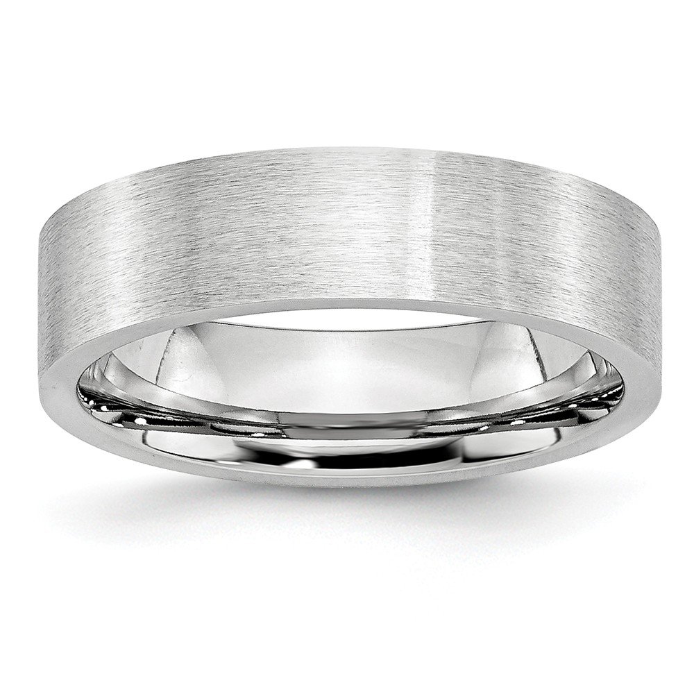 6mm Cobalt Satin Comfort Wedding Band - Perfect for Men's Engagement & Anniversary Rings