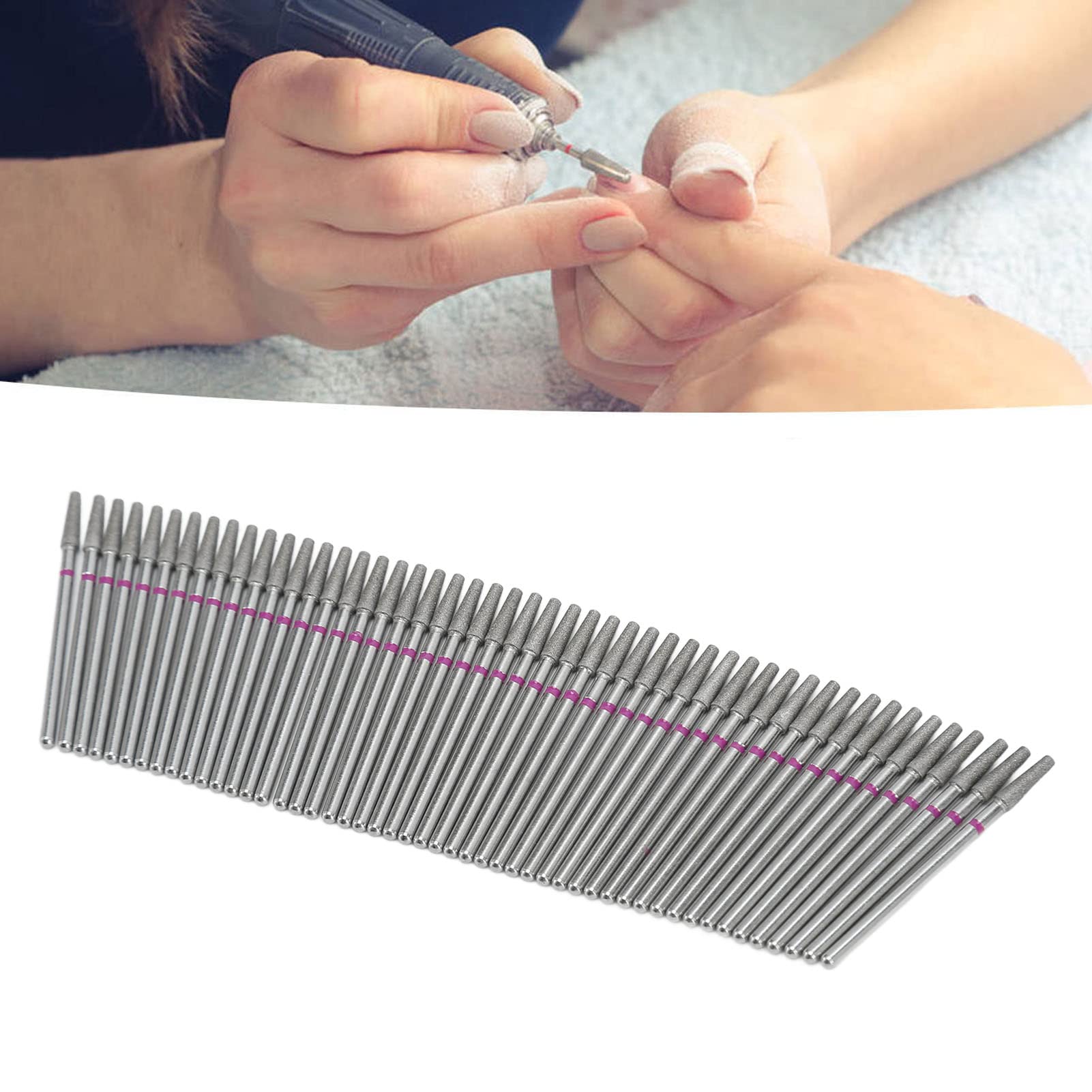 50PCS Professional Nail Drill Bits Set - Carborundum Corn Bits for Gel Nails, Cuticle Remover & Nail Care - Perfect for Salon, Home Manicure & Pedicure Accessories