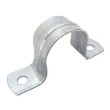 1 1/4 Inch Galvanized Steel 2 Hole Pipe Strap - 50 Pack (CS50) - Heavy Duty Pipe Hangers for Plumbing, HVAC, and Electrical Conduit Installation