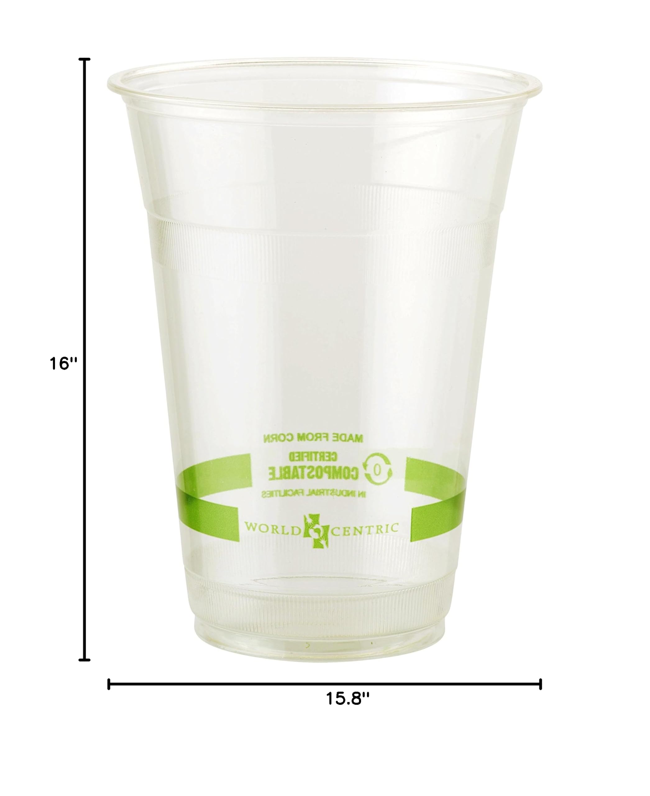 World Centric CPCS16 16oz Compostable Paper Cups - 1000 Pack | Eco-Friendly Disposable Cups for Coffee, Tea, Parties & Events | BPA-Free, Sustainable Hot & Cold Beverage Containers