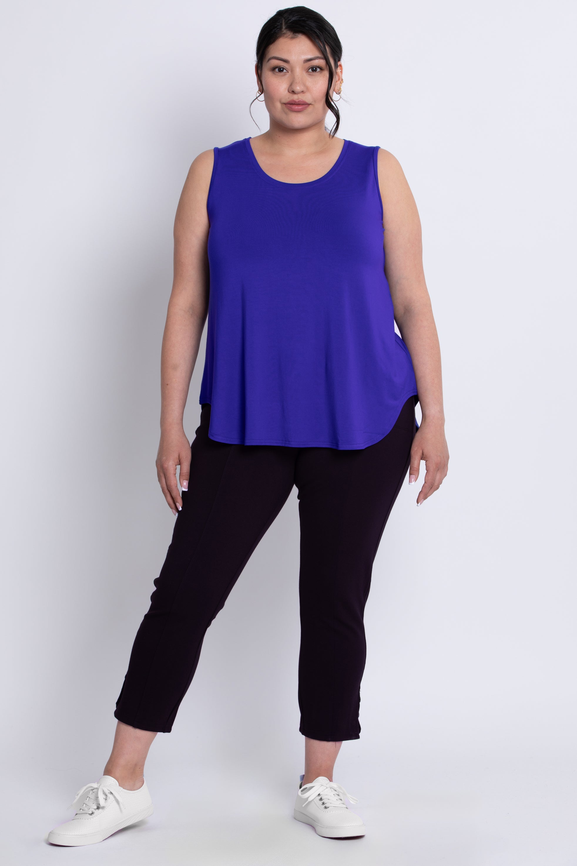 Stylish Jazz Tank Top in Violet - Soft Bamboo Fabric for Women - Perfect for Yoga, Workouts & Casual Wear
