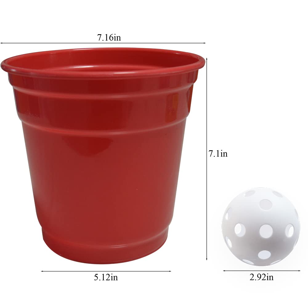 Premium Giant Yard Pong Outdoor Game Set - 6 Buckets (9