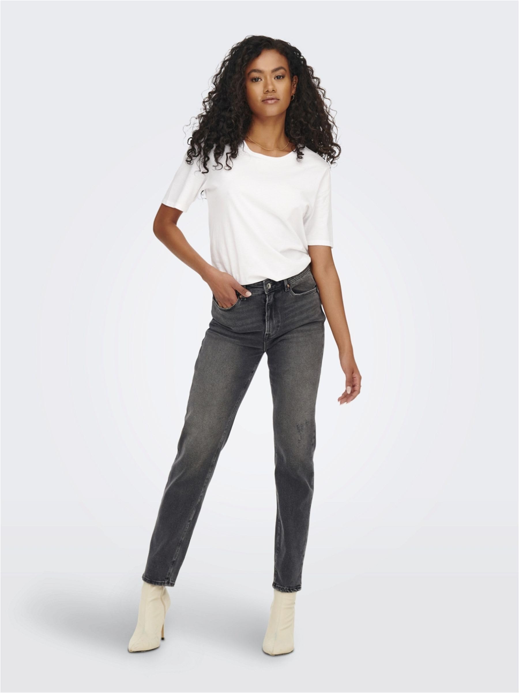 ONLY Women's High Waist Skinny Jeans - Stretch Denim Pants for Casual Wear & Everyday Outfits | Perfect for Work, Dating & Weekend Looks