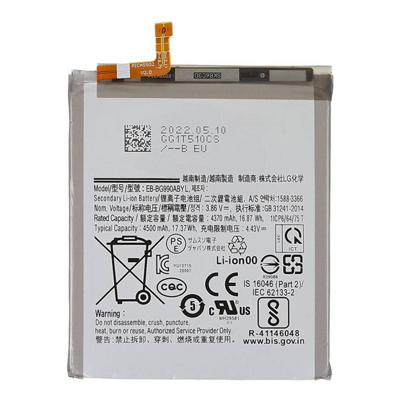 Original Samsung Galaxy S21 FE Battery Replacement - EB-BG990ABYL | High Capacity 4500mAh | Fast Charging Compatible | Perfect for Gaming, Streaming & Long-Lasting Performance