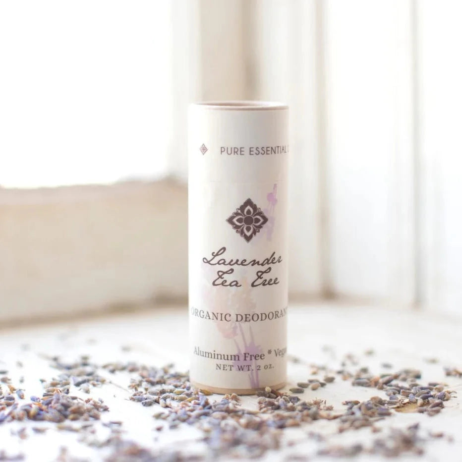 Organic Lavender Tea Tree Deodorant for Women & Men - Natural Odor Protection - All-Day Freshness for Workouts, Travel & Daily Use