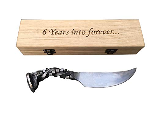 Handmade Railroad Spike Knife - Unique 6th Anniversary Gift for Men, Iron Themed Present - Perfect for Outdoor Enthusiasts & Collectors