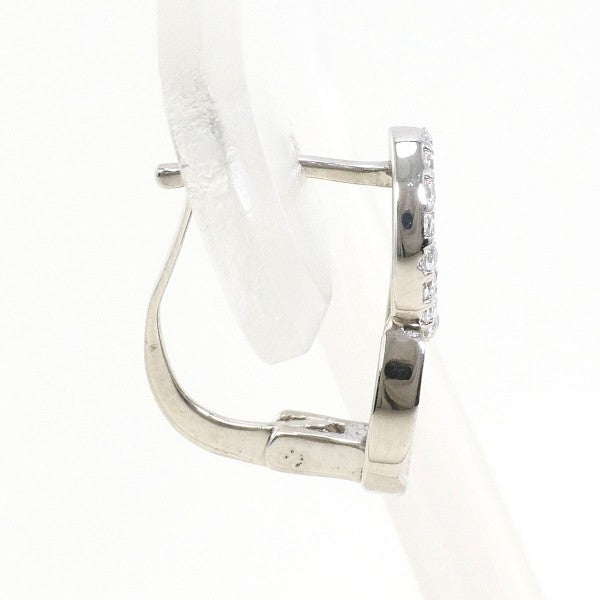 18K White Gold Single Zirconia Earring - Elegant Stud Earrings for Women, Perfect for Weddings, Parties & Everyday Wear