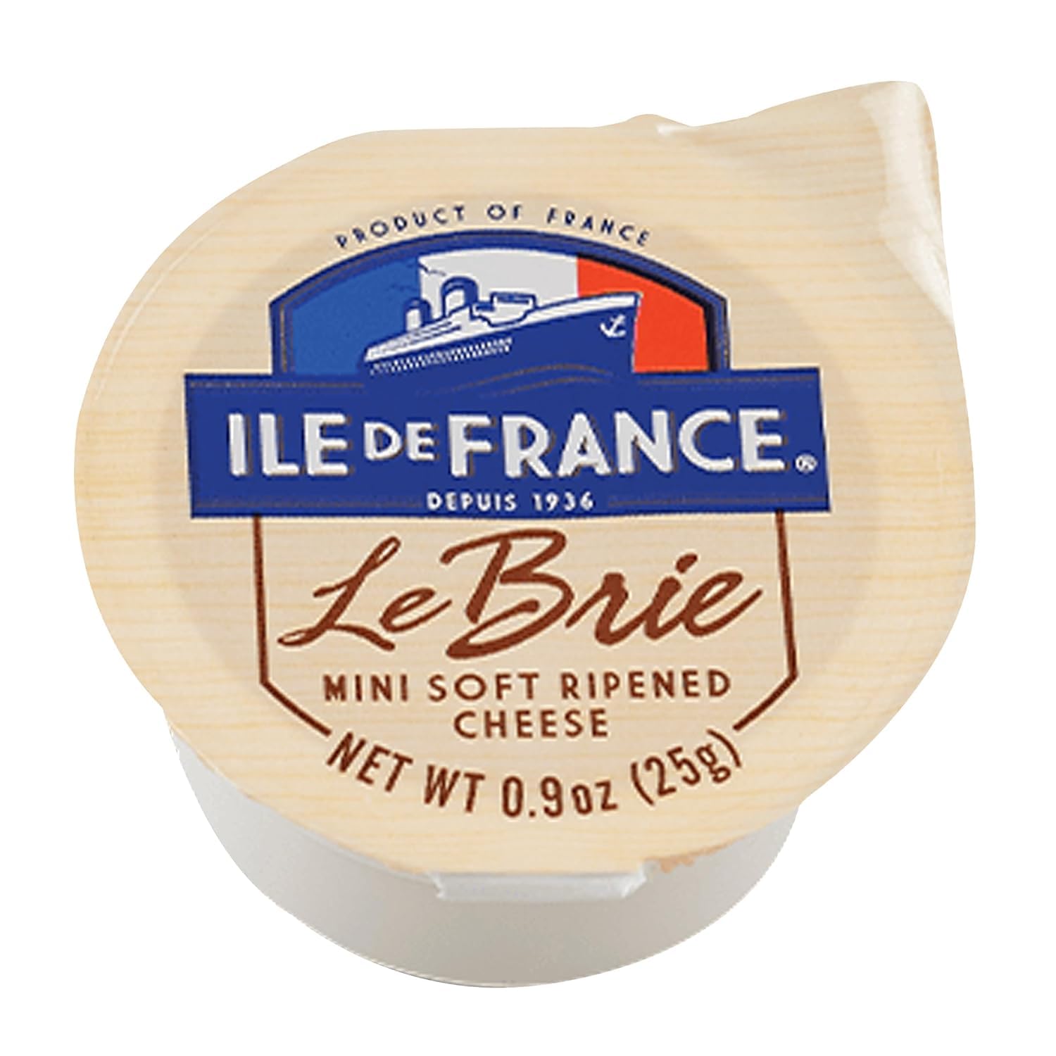 Premium Ile De France Imported Brie Bites Cheese from France - 0.9 oz (Pack of 10) | Gourmet Snack for Wine Pairing, Charcuterie Boards & Party Platters