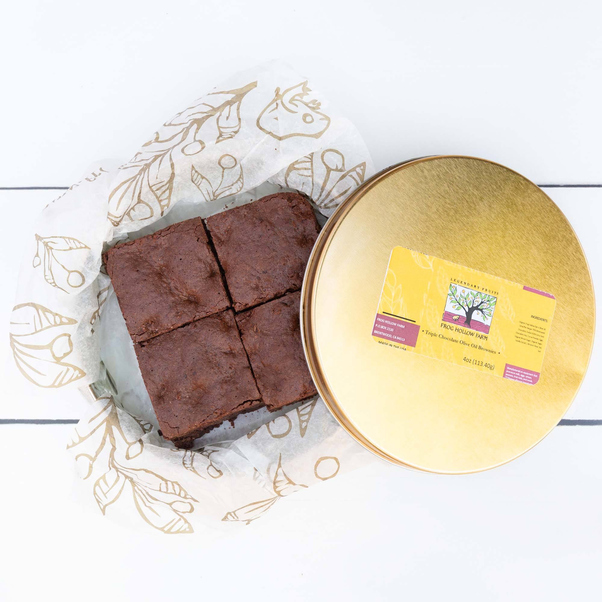 Triple Chocolate Olive Oil Brownies - Rich Fudgy Homemade Dessert for Baking, Parties & Gifts | Vegan & Gluten-Free Option