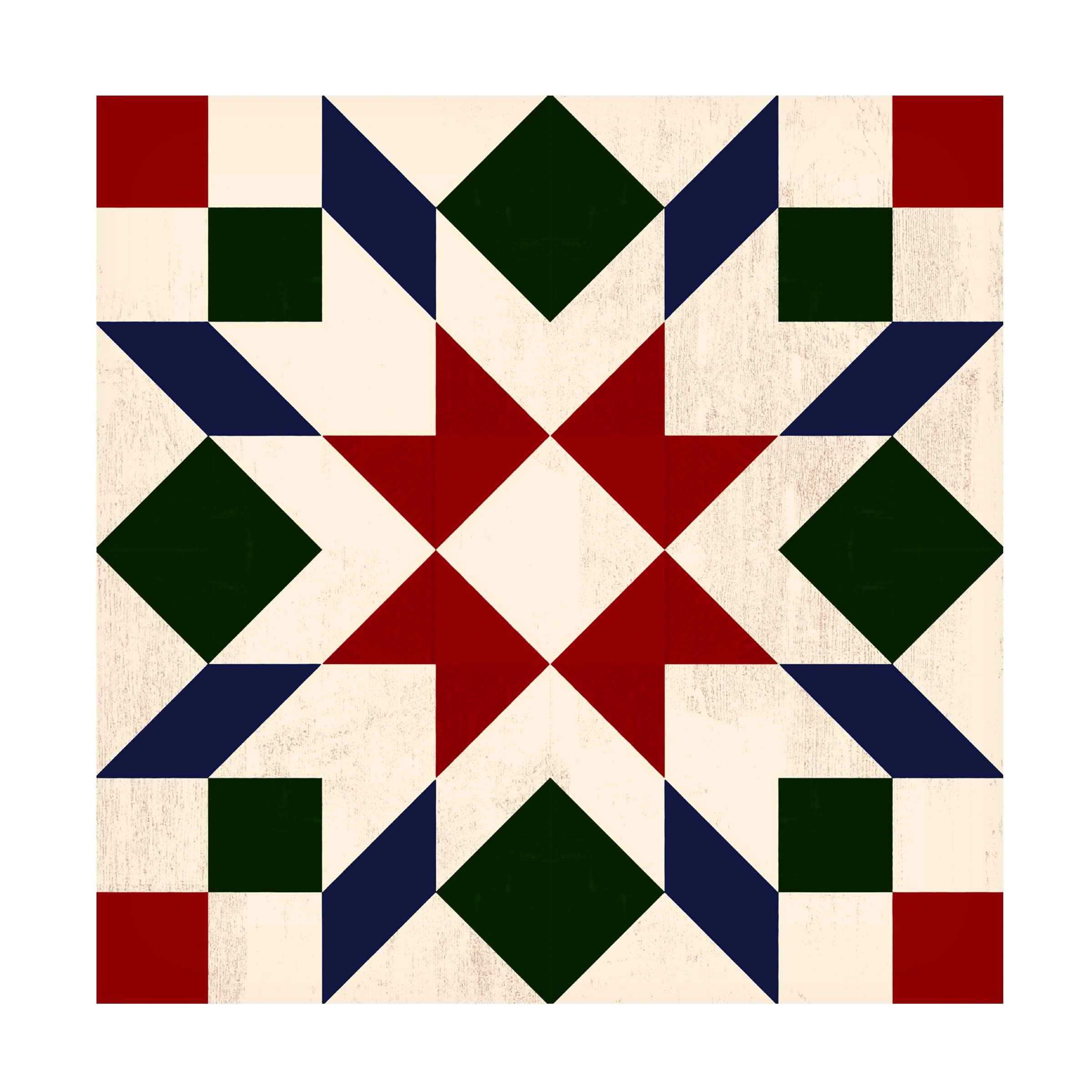 Victoria Barnes 'Christmas Barn Quilt II' Canvas Wall Art Print - Holiday Home Decor for Living Room, Bedroom & Office