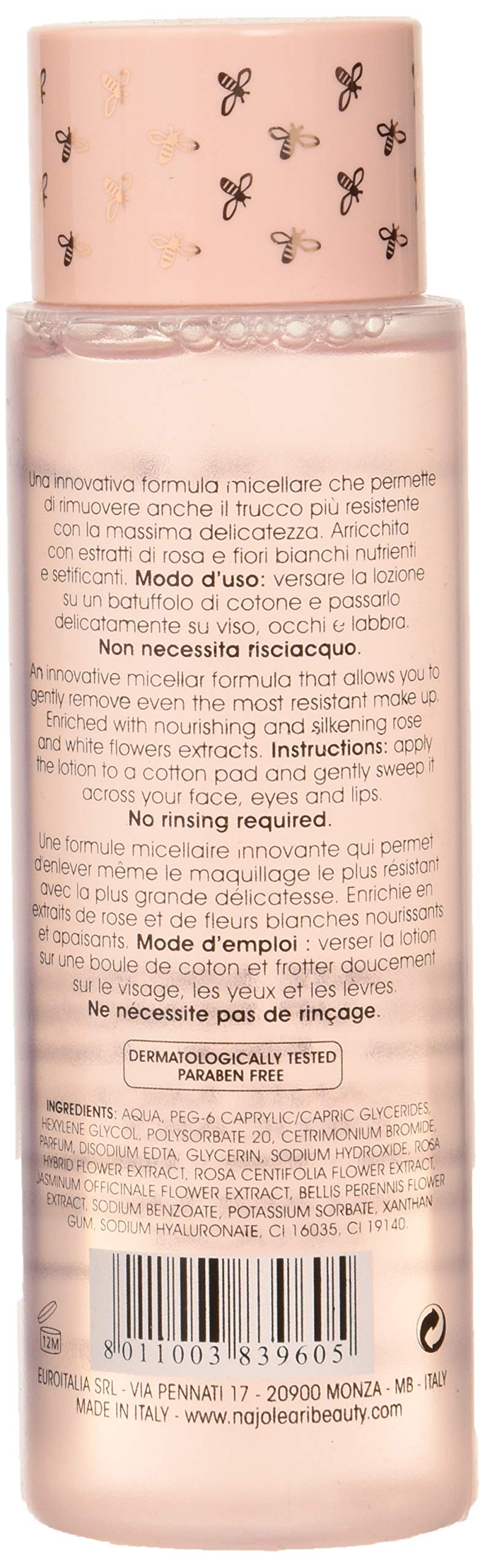 NAJ-OLEARI Micellar Makeup Remover & Facial Cleanser - Gentle Makeup Remover for All Skin Types, 150ml | Perfect for Daily Makeup Removal & Skincare Routine