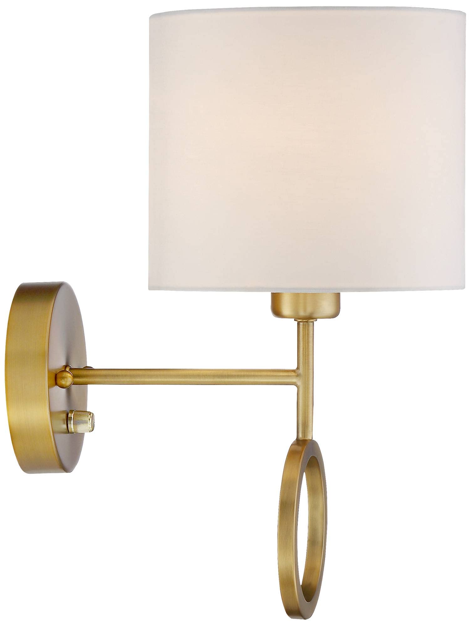 360 Lighting Amidon Modern Wall Lamps Set of 2 - Warm Brass Gold Metal Plug-in 8