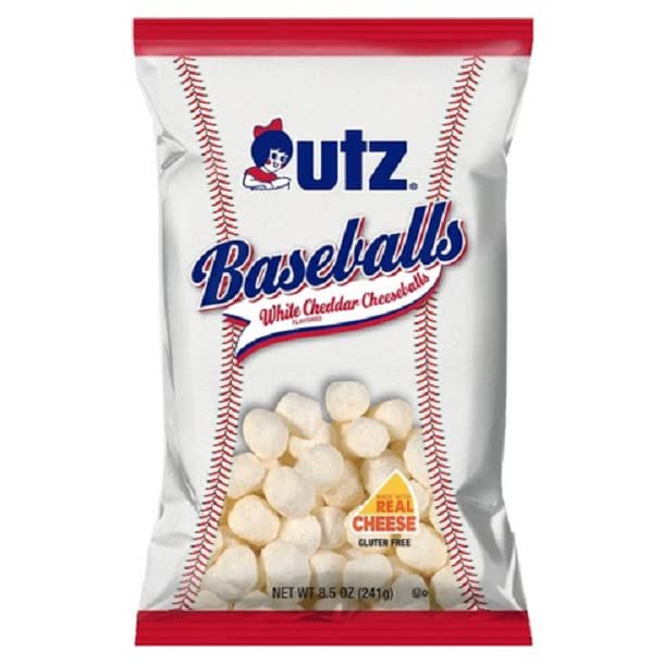 Utz White Cheddar Cheese Balls Baseballs Snacks - Family Size (3 Bags) | Perfect for Game Day, Parties & Movie Nights