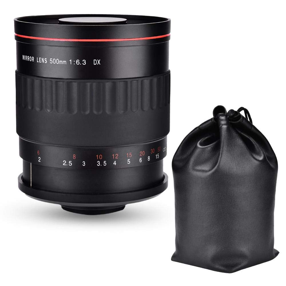 500mm F6.3 Manual Focus Telephoto Lens for DSLR Cameras - Full Frame Ultra Telephoto Zoom Lens for Wildlife, Sports & Nature Photography