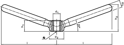 Halder 24470.0806 Steel Clamping Nuts - Matt Finish, 47.5mm Length, Stainless Steel - Perfect for Industrial Machinery, Automotive Repairs & DIY Projects