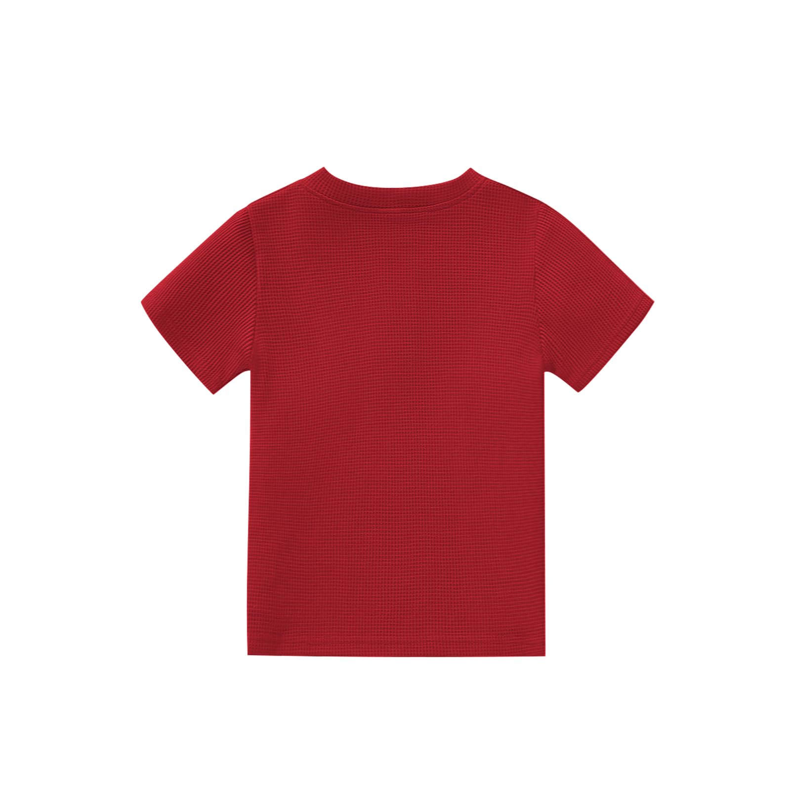 XMWEALTHY Baby Boys' 2-Pack Waffle Knit Short Sleeve Henley Shirts - Soft Cotton Toddler Tops for Playdates & Everyday Wear